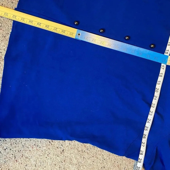 Susan Graver Style 1/4 Sleeves Button Up Blue Blouse Jacket Women Plus Size 3X - Picture 2 of 6